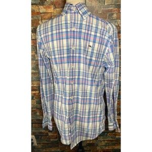 Vineyard vine slim fit whale men shirt bottom down